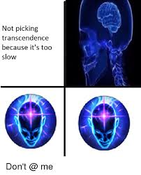 <p>if 9gag wasn't enough to convince you to sell, transcendence memes are now being used for. Not Picking Transcendence Because It S Too Slow League Of Legends Meme On Me Me