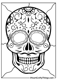 Skull graffiti coloring pages source : Sugar Skull Coloring Pages Updated 2021