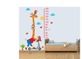 Giraffe Child Height Chart Vinyl Wall Chart 3d Art Stickers Poster Bedroom Boys Girls