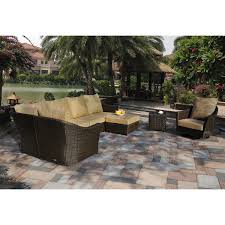 Patio sirio kavala piece meubles coussins club chair chairs furniture homedepot sets corvus wicker martinka grey sectionals sofas fauteuils ensemble. Sirio Santra Eight Piece Outdoor Furniture Set Overstock 7784617