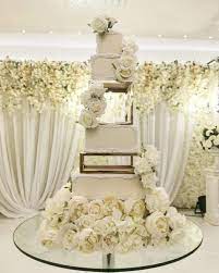 16 round or square wedding cake stand, platform, pedestal, riser, sparkling silver bling rhinestone mesh, 6 tall styrofoam, 14 colors! Pin On Beautiful Cakes
