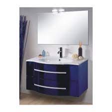 Lavandino bagno con mobile colore crema a due sportelli della berloni bagno cm 106x34 con specchio e faretti tutto come nuovo vendesi e 120. Bagno Italia Mobile Arredo Bagno 90cm Blu Sospeso Con Cassetti Lavabo Specchio Applique Eprice