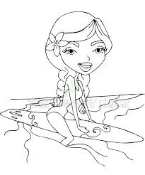 Surfer boy and hula girl coloring pages to color, print and download for free along with bunch of favorite hula girl coloring page for kids. Surfing Girl Coloring Pages