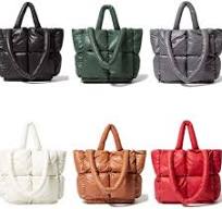 Amazon.com: Bolsa de mano acolchada grande y ligera para mujer, bolsos  acolchados suaves de lujo, bolsas de hombro acolchadas de algodón de nailon  ...