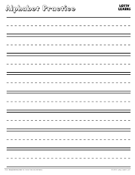 More than just good penmanship. Alphabet Practice Sheet Lotty Learns Alphabet Practice Worksheets Writing Practice Sheets Alphabet Practice