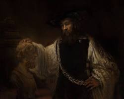 Hình ảnh về Aristotle with a bust of Homer, Rembrandt, 1653. Source: The Met Museum