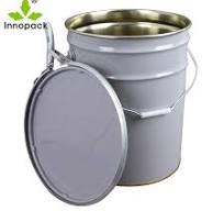 Paint Tin Bucket Sizes 20 Liter Metal Pail with Lock Ring Lid and Metal  Handle