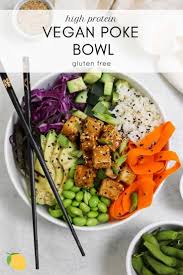 Vegan Poke Bowl With Teriyaki Tofu Plant Based Recipes Dinner Vegan Dinner Recipes Teriyaki Tofu