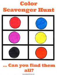 There are different types of treasure hunts: Color Scavenger Hunt For Preschoolers And Toddlers Natural Beach Living