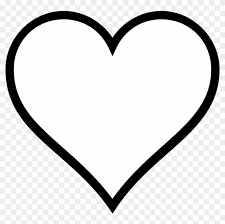 Heart for kids and adults. Heart Clipart Clipart Heart Outline Imagenes De Un Corazon En Blanco Y Negro Png Download 485248 Pikpng