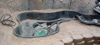 Traditionally preformed ponds are large black plastic shells, which are extremely cumbersome and difficult to transport and most manufactures only use black plastic which is not a natural color for a pond or water feature. Preformed Plastic Ponds Everything Ponds Com