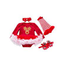 Ukap Baby Girls Outfits Newborn Infant Baby S First Christmas Tutu Dress Up Christmas Outfit Headband Leg Warmer Shoes Walmart Com Walmart Com