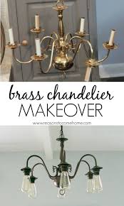 There S Nothing Quite Like The Satisfaction Of Taking Something From Drab To Fab Right Here Are Chandelier Makeover Brass Chandelier Makeover Diy Chandelier