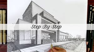 That method of drawing objects in perspective is quite powerful, but not very practical. How To Draw A House In Perspective How To Draw A Building In Perspective How To Draw A House In House Design Drawing House Design Exterior Modern House Design