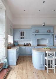 Handcrafted Kitchen In Powder Blue And Wood Town Country Living Interior Design Kitchen Country Style Kitchen French Country Kitchens