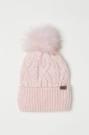Knit Hat Light Pink Kids H M Us Knitted Hats Pink Knit Hat Girls Winter Hats