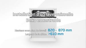 Vous en avez marre de laver la vaisselle à la main ? Beko Comment Installer Mon Lave Vaisselle Encastrable Dans Une Niche Superieure A 61 Cm De Large Youtube