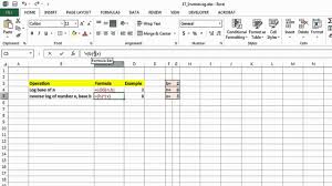 How To Use The Inverse Log Function In Excel Ms Excel Tips Youtube