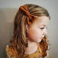 This half up hair bow is a super cute hairstyle for everyday. Suede Hair Bows Hand Tied Hair Clips Knotted Bow Headband Etsy Headband Hairstyles Cute Hairstyles For Medium Hair Baby Girl Hairstyles