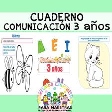 Cuadernillos de grafomotricidad para niños de 3 años. Cuaderno Comunicacion 3 Anos Materiales Educativos Para Maestras