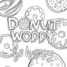 Learn about famous firsts in october with these free october printables. Donut Worry Printable Coloring Pages For Kids