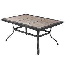 Outdoor side table hampton bay cambridge brown wicker. Hampton Bay Crestridge Steel Outdoor Patio Coffee Table With Tile Top The Home Depot Canada