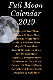Full Moon Calendar 2019 Moon Calendar Full Moon Moon