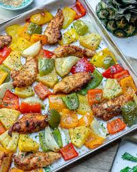 Sheet Pan Hawaiian Pineapple Chicken For Quick Clean Weeknight Recipe Clean Food Crush Clean Recipes Pineapple Chicken Recipes
