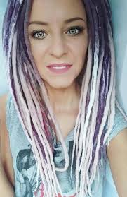 Wool Dreadlocks Dreads Full Color Mix Purple Pink Full Set Double Ended  Hair Extensions Dread, Short Medium Long, DE