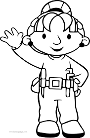 Black Bob The Builder Nice Bob The Builder Wendy Hello Coloring Page Cartoon Coloring Pages Coloring Books Bob The Builder
