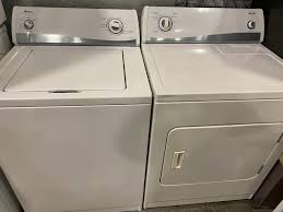 An overloaded basket may keep the door from shutting completely. Amana Washer Dryer Electric Set Side By Side