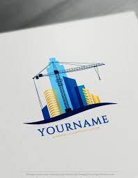 Free Construction Logo Maker Urban Crane Logo Design Ideas Construction Logo Logo Design Free Construction Logo Design
