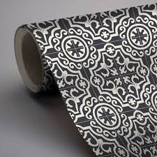 Black And White Moroccan Tile Wallpaper Moroccan Lys Wallpaper In Black Removable Vinyl Wallpaper Peel Stick No Glue No Mess Vinyl Wallpaper Patchwork Tiles Wallpaper