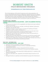 church administrator resume samples