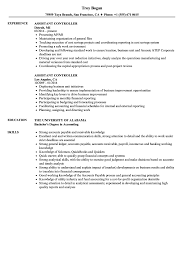 assistant controller resume samples