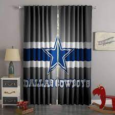 3d Printed Dallas Cowboys Style Custom Living Room Curtains Dallas Cowboys Room Decor Dallas Cowboys Room Dallas Cowboys Bedroom