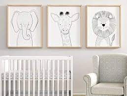 See more ideas about safari nursery, nursery, project nursery. Nursery Safari Jungle Print Set Nursery Child S Wall Art Animal Picture Posters Set Of 3 Hand Drawn Nursery Decor Amazon Co Uk Handmade