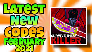 The goal of the survivors is to hide from the killer and escape while the killer is meant to kill as many players as possible in the given time frame. Valentine S Update New Codes In Survive The Killer Roblox Survive The Killer Codes Free Knife Youtube