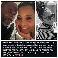 LeeDaniels reveals his sister, Girly, has sadly passed away.  #TarajiPHenson's character “Cookie” from “Empire” was loosely based