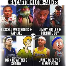 Aug 18, 2011 · le meilleur de la nba et du basket. Nba Cartoon Look Alikes Russell Westbrook And Raphael Draymond Green And Donkey Fadeaway World