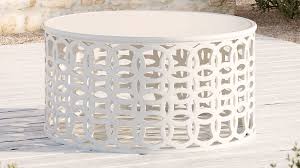 Lattice White Aluminum Outdoor Coffee Table Reviews Crate And Barrel In 2020 Outdoor Coffee Tables Coffee Table White Circle Coffee Tables