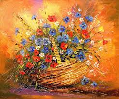 Want to discover art related to basket_of_flowers? Basket With Flowers Painting By Olha Darchuk
