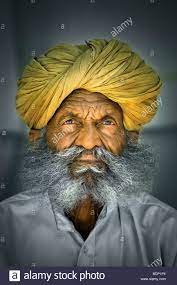Download This Stock Image India Rajasthan Jodhpur Older Rajasthani Indian Man With Bushy Gray Beard Wearing Ye Grey Beards Hair And Beard Styles Indian Man