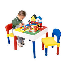 Wood Lego Table With Chairs Sand Drawing Playroom Table Activity Table