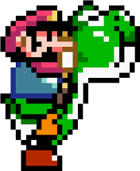 Welcome in free coloring pages site. Super Mario World Mario With Yoshi Holding His Breath 8 Bit Yoshi Grid Clipart Full Size Clipart 1688087 Pinclipart