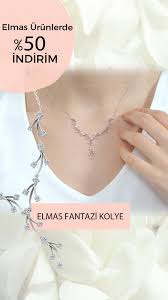 Elmas Fantazi Kolye Kolyeler Elmas Altin