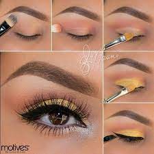 Amatillo Y Rosa Maquillaje Ojos Dorados Maquillaje Ojos Marrones Sombras De Ojos