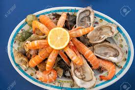 Plateau De Fruits De Mer Traditional French Seafood Plate Of Stock Photo Picture And Royalty Free Image Image 122382310
