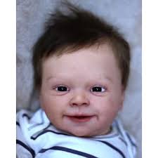 48CM Sebastian Already Painted Doll Newborn Baby Reborn Doll Hand-rooted  Hair with Genesis High Quality 3D Skin Tone