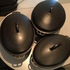 Birmingham Stove And Range Sportsman Grill For Sale No 3 5 And 7 Wagner Ware Oval Roaster Not Shown Is The 9 Circa 1941 Cast Iron Cooking Wagner Roaster